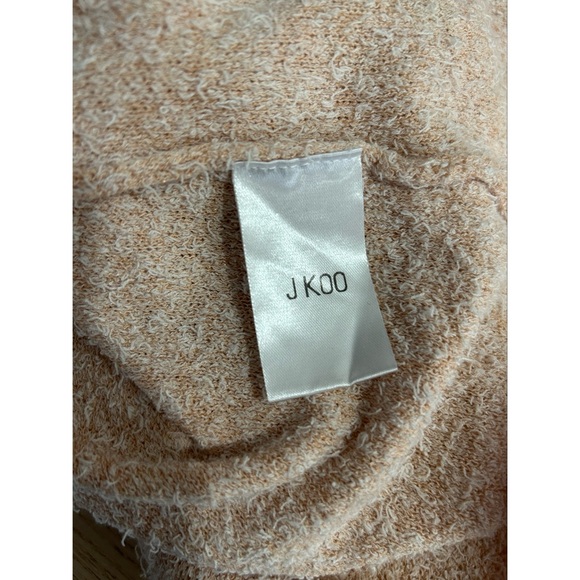 J KOO Women’s Mixed Boucle Cardigan Size Medium Large Light Pink Lightweight - Picture 5 of 6